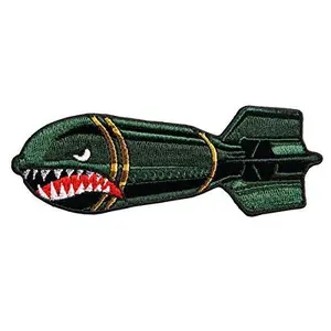 New Drop Bombs, Iron-On/Sew-On, Heat Sealed Backing Rayon Patch - 10" x 4"