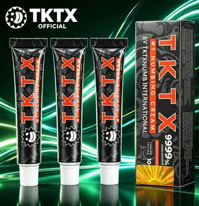 TKTX Black 99.99% Max Strength Numbing Cream, Long Lasting Painless Topical Anesthetic Cream for Tattoo Piercing Laser Hair Removal Microblading Permanent Makeup All Skin Procedures