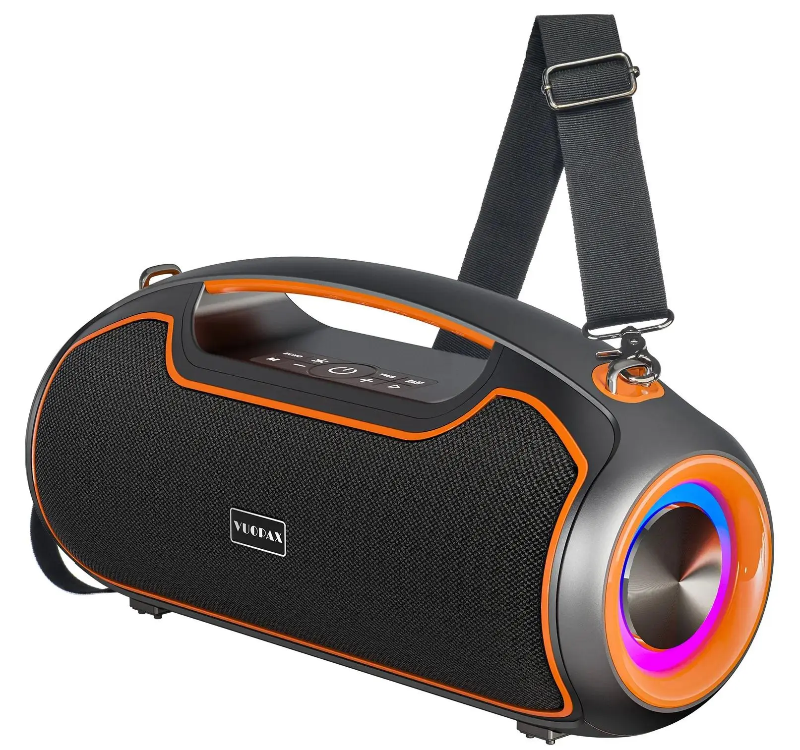 Portable Bluetooth Speaker (BT5.4 Compatible) - 200W Peak Sound, Deep Bass Boosted, 2 Subwoofers & Tweeter, DSP, IP65 Rated Waterproof, Wireless Pairing, Fast Charging, TWS, TF/USB/AUX, 24H Playtime, RGB Lights Outdoor Party Speaker, Handle, Dustproof