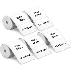 M110 Thermal Labels, 5Rolls 1.97"x1.18" for Phomemo Label Printer M110 M220 M200 M120 M221 Labels Print Master Label Refill, Marklife P50 Clabel 221B Label Tape 50x30mm 1150 Sheets White