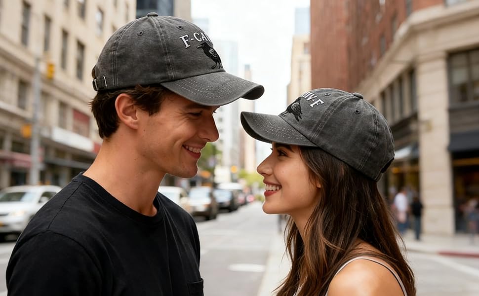 F Caw F Hat, F-Caw-F Hat Fcawf Cawf Bird Cap, Embroidered Adjustable Hats Soft Washed Baseball Caps