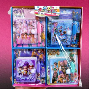 K-Pop Demon Hunters Mini Notebook Set with Pen, 1pc/2pcs/3pcs/4pcs, Notebooks Stationery, Random Star Diary, Perfect Gift for Fans