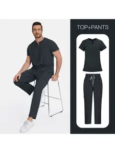 New Unisex Lightweight Straight Leg Pants Set | Relaxed Comfort Elastic Quick-Dry Workwear for Pet Hospital Staff, Veterinary Nurses, and Animal Care Teams