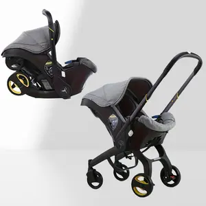 Summervibes The Compact 3-in-1 Stroller Every Traveling Parent Needs, Multifunctional High View Folding Stroller, Linen Seat Cushion, Adjustable Push Rod, Alloy Plastic Material, Chest Clip Design, One-Click Fold, Portable 4-Wheel Travel Toddler Stroller