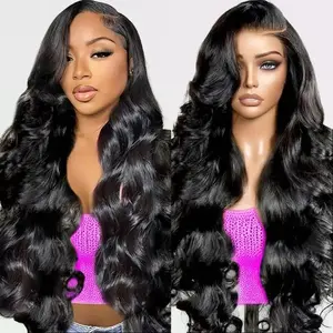 Anyweek 13x6 Lace Front Wigs Human Hair HD Transparent Lace Frontal Wig Body Wave 13x6 HD Lace Front Human Hair Wigs Pre Plucked Lace Frontal Human Hair Wigs for Women with Baby Hair