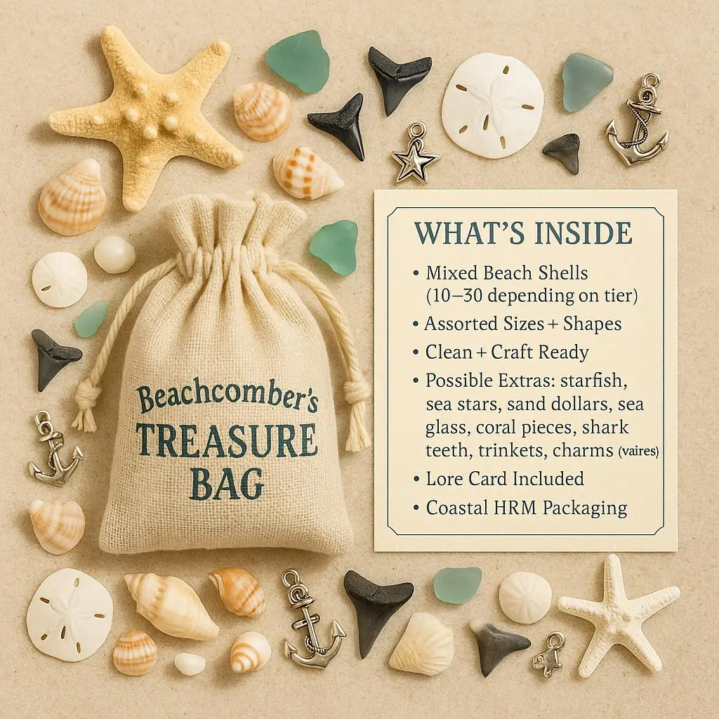 Beach Shell & Real Shark Teeth Mix  Mermaidcore Craft Supplies