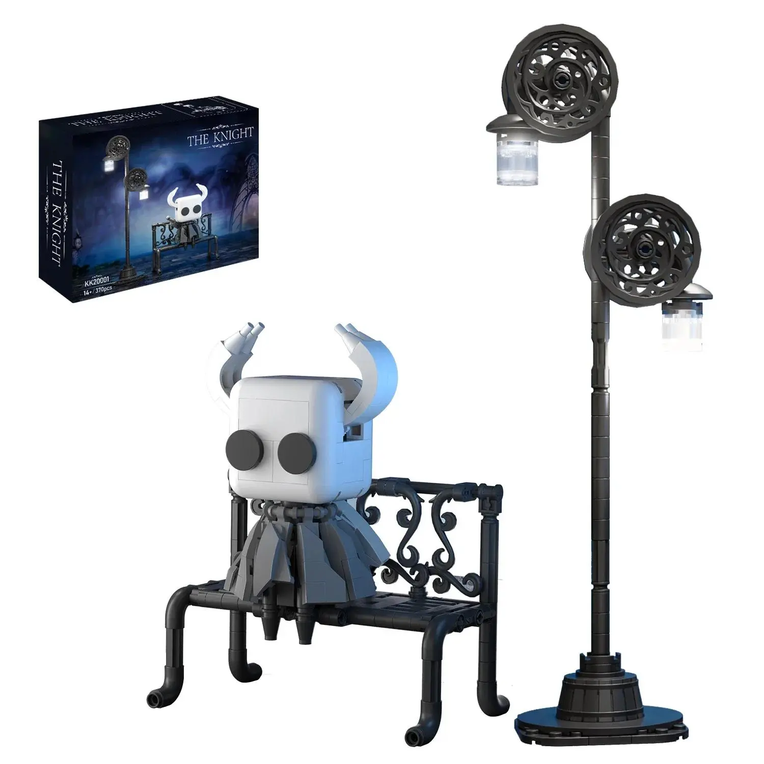 Hollow Knight Building Block Toy Set, Building Block Sets, Building Blocks Model, 370pcs Ghost Kit Street Light Model Building Kits, Desktop Decoration, Kids Holiday Gift, Unisex