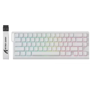 ATTACK SHARK X68PRO HE Wireless Rapid Trigger Gaming Keyboard Hot Swappable Keyboard with Adjustable Actuation,8K Polling Rate,Hall Effect Magnetic Switch,Hot-Swap,RGB Backlit,Wireless/2.4GHz/Wired,for FPS Games