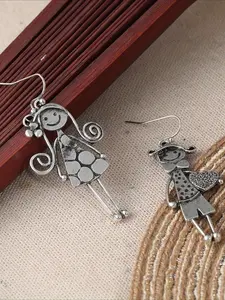 Pets For petsTiny Happy Boy & Girl Earrings - Silvery Color Dangle EarringsChristmas Pet Earrings Perfect Gift