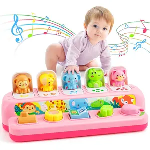 Toys for 1 Year Old Girls, Interactive Pop Up Toy with Music & Light, Learning Toys for Infant Baby Toddler 9-12-18 Months, First 1st Birthday Gifts for Girls Boys