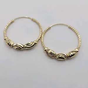 Beautiful Hoop Earrings  30mm Laminated Gold Fashion Jewelry for Women Versatile Stylish Accessory