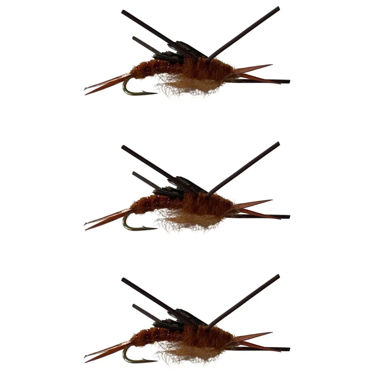 Stonefly Rubber Legs Brown | 3 Pack