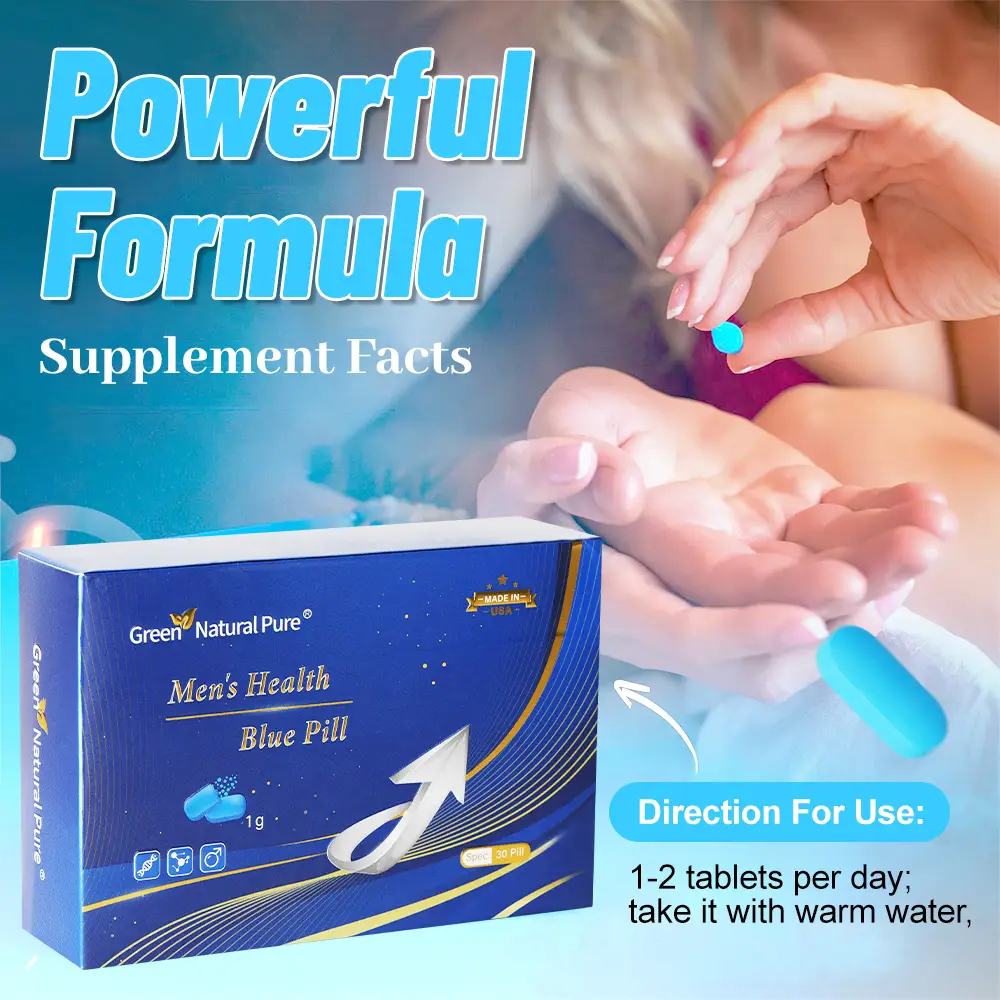 Blue Pill Oyster peptide+Maca Root Powder+sea Cucumber polypeptide+Cinnamon extracts+Huangjing Extract- Ultra Potent & Highly Purified,30pill Edible