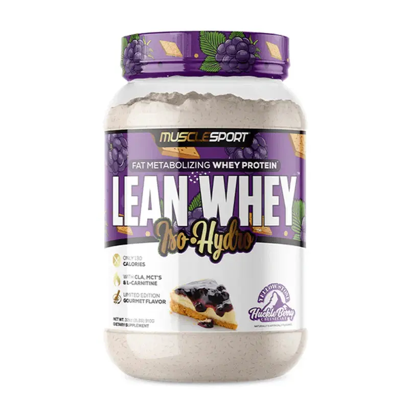MuscleSport Lean Whey Protein Powder 25g Isolate MCT L-Carnitine Smooth  Dessert Inspired Taste for Post-Workout & Recipes