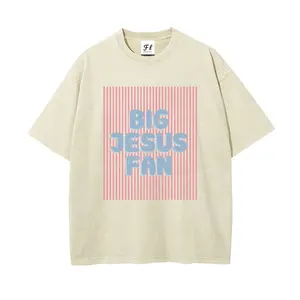 Big Jesus Fan Christian Unisex Washed T-Shirt – Faith-Inspired Style