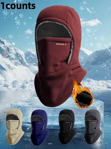 1 pc Unisex's Winter Warm Thick Material One Piece Hat, Balaclava Hat, Thermal Ski Mask, Protective Mask, Cycling Face Cover, No Air Leakage Neck Mask Ear Protection One Piece, Suitable for Cycling, Running, Skiing, Fishing, Outdoor Sports and Work