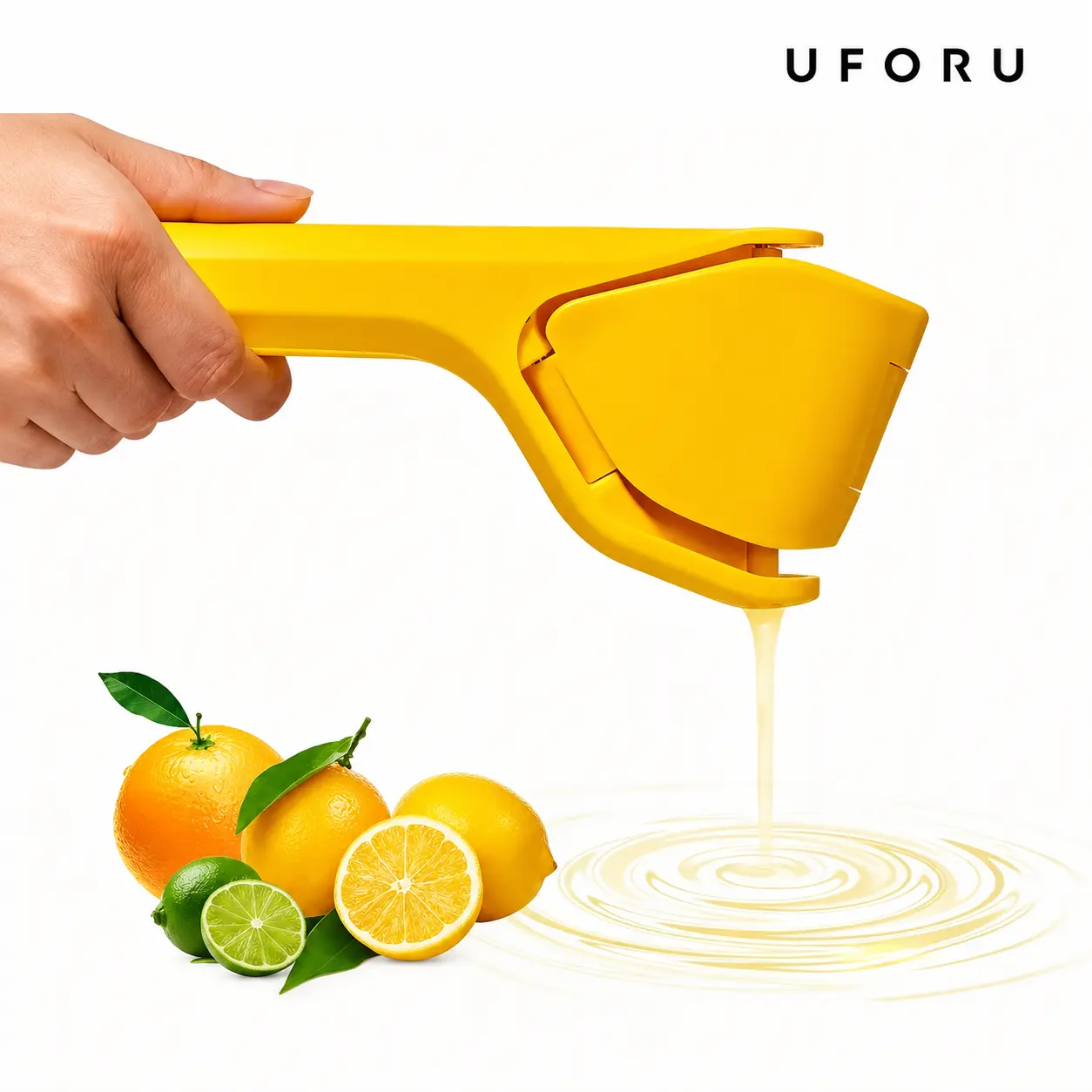 UFORU Compact Foldable Lemon-Lime-Orange Juicer - Hand Press Kitchen Utensil for Effortless, Mess-Free Prep, Lightweight Manual Tool for Quick Fresh Juice