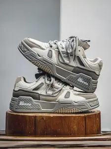 1 Pair Men's All-Purpose Casual Sport Skate Sneakers | Sports Sneakers | Chunky Silhouette | Thick Non-Slip Outsole | Breathable Durable | Non-Slip Grip | Ideal for Walking, Travel, Outdoor Activities, Casual Wear, Street Fashion