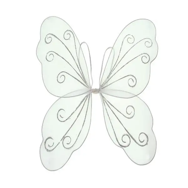 212 MAIN Glittering Butterfly Wings Dress-Up Clothing - 1-Size Festive Party Supply Toy (Model OD433) with Elastic Band, Sheer Organza Wing, Butterflywings, Elasticband