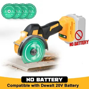 4" Cordless Brushless Cut-Off Tool Compatible with DeWalt 20V Battery, Battery NOT Included, with 4pc 4" Blades for Metal, Wood, Tile & Plastic