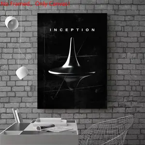 1 piece/set frameless canvas painting print poster, Classic Movie scenes Poster art，Inception Movie Poster， a perfect gift for Movie loves, ideal gift for bedroom, living room, dorm hallway, kitchen, mural, wall decoration, room decor