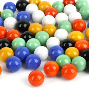 60PCS 5/8 Inch Glass Marbles Set, 6 Colors, Suitable for Marble Board Game and Chinese Checkers Board Game