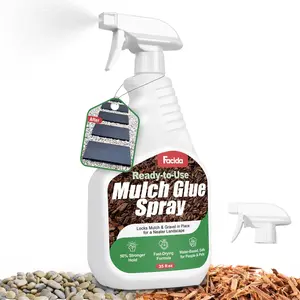 Mulch & Rock Glue for Landscaping with 35oz Sprayer Anti-Clog Fast-Dry Non-Toxic Weather-Resistant Gravel Glue for Pea Gravel Bark Small Stones & Garden Beds