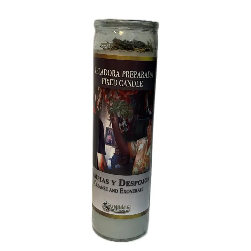 Cleanse & Exonerate 7-Day Prepared Candle / Veladora Limpias y Despojos