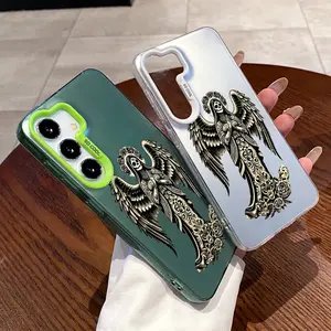 Case for Samsung S24 ULTRA PLUS S25 S23 S22 Plus Ultra Skeleton Angel Anti-Scratch Drop Protection slim Cover Protector Screen Protector