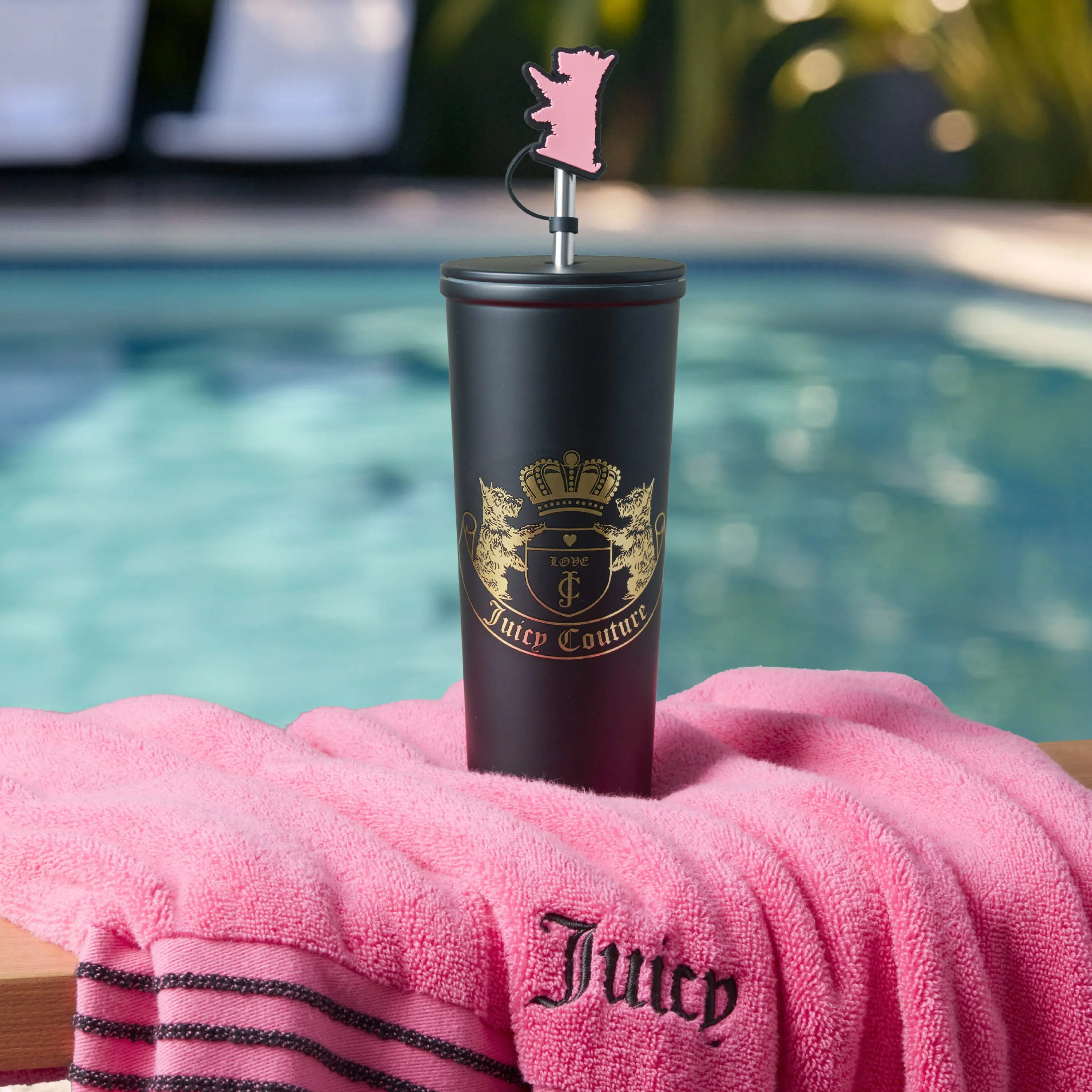 Juicy Couture Couture Hydration Stainless Steel Tumbler Cup 6-Piece Set