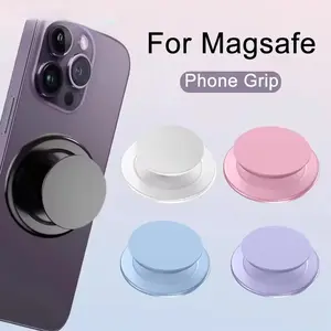 Retractable Airbag Phone Stand Magnetic Folding Grip Holder for iPhone 17 16 15 14 13 Perfect for Watching TV Shows For Magnetic Folding Mobile Phone Grip Holder Socket Support Tok Smartphone Holder Cellphone Mount Accessories