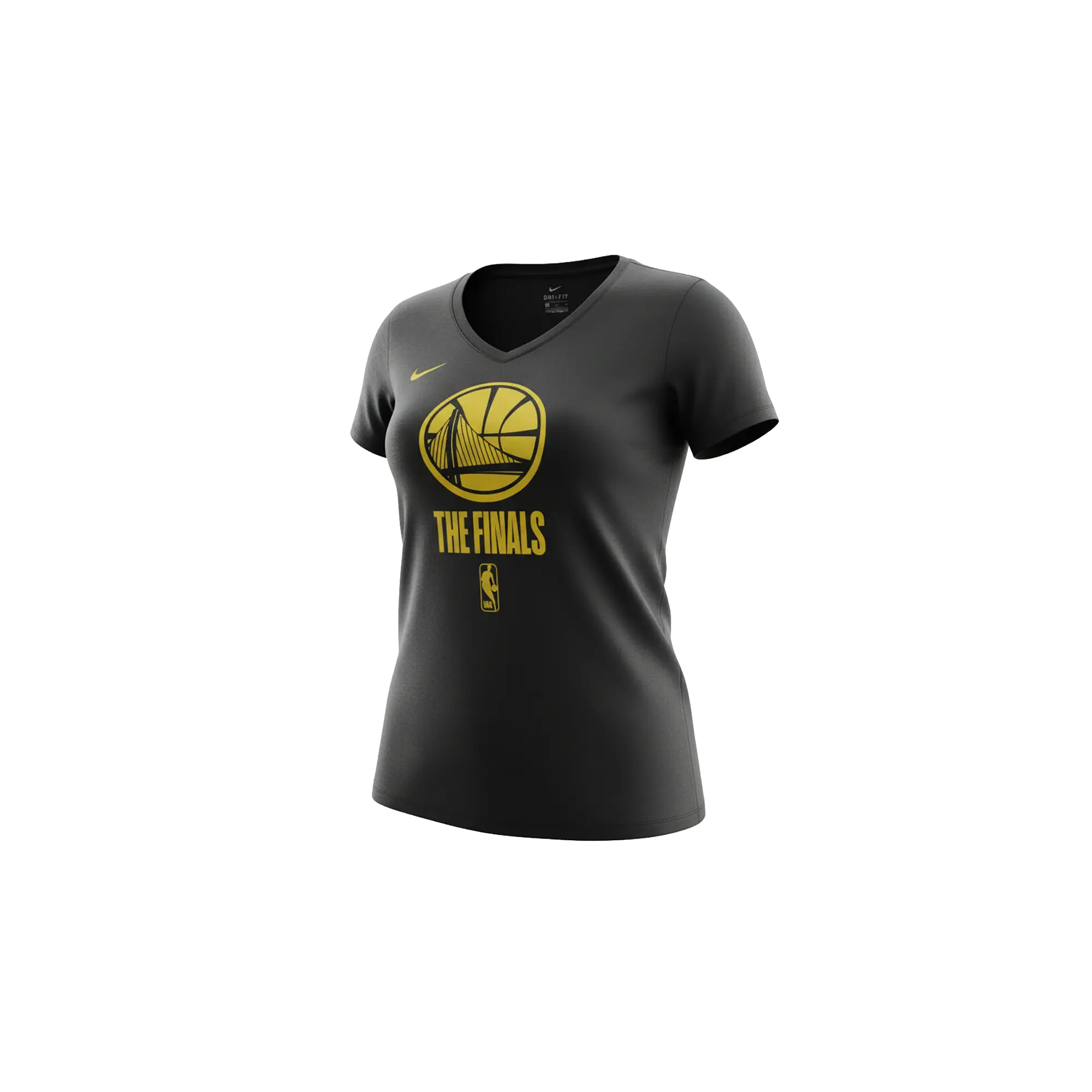 NBA Golden State Warriors The Finals Big Logo V-Neck Tee WMNS "Black" W21548 BLK