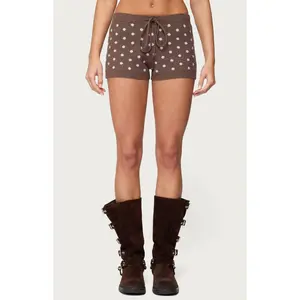 Edikted Women's Kenny Polka Dot Knit Shorts
