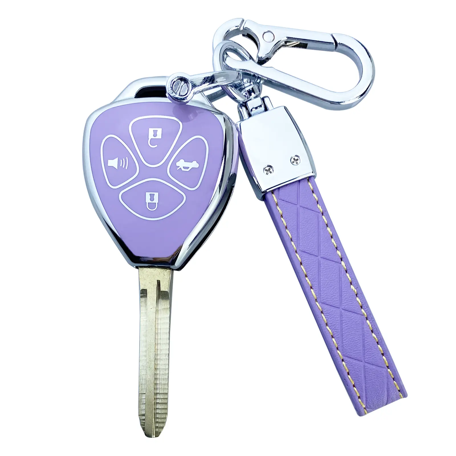 Scratch-Proof Automotive Car Key Fob Cover Case - Keychains Compatible for Toyota Camry, RAV4, Corolla, 4Runner, Avalon, Venza, Yaris Car Interior Accessories Shell