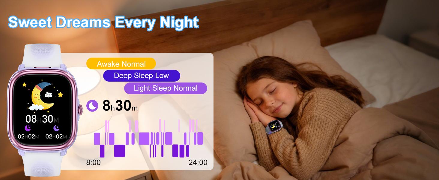 2026 Newest Smart Watch For Kids, 16 Built-in Games, No APP/Phone Needed,Full Touchscreen, Educational Game Watch forkids, Waterproof, Pedometer Sleep Tracker, Sport Modes Alarm GiftFor Girls Boys Age Purple