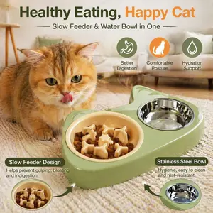 Stainless Steel Pet Bowl for Dogs and Cats, Slow Feeder with Non-Slip Base, Easy to Clean, Anti-Choking Design, Durable, Suitable for Small Pets