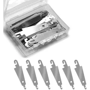 60 count Stainless Steel  Threader Embroidery   -Threading Tools for Large Eye  Hand DIY Sewing with Clear Box for Keep it in Place