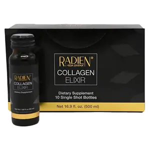 Radien Collagen Elixir Vitamin Supplement 10 Single Shot Bottles 16.9 fl oz 500 ml