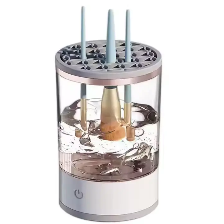 Automatic Electric Makeup Brush Cleaning Machine with Blender Dryer Spinner - Beauty & Personal Care Makeup Tool