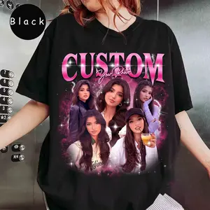 Shirt With Girlfriend Face, unisex T-shirt, Custom Bootleg T-Shirt, Custom Photo Vintage T Shirts, Custom Your Own Bootleg Idea, Custom Image Tee Shirt