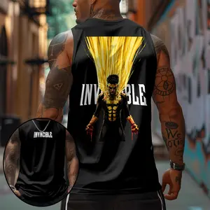 Anime 90s Graphic Sleeveless Tank Tops Men Vest Streetwear Outfits Men Vacation Outfits Sleeveless Shirt