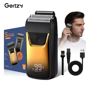 GERTZY Men's Electric Shaver Set, Stainless Steel Blades, Quick Trimming, Perfect Father's Day Gift, Travel-Friendly, Lithium Ion Battery, Rechargeable Shaver