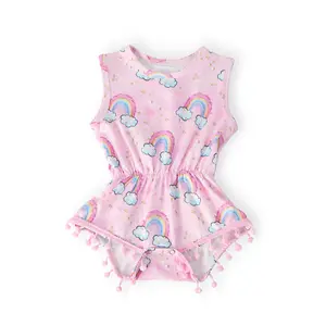 Sparkling Rainbows Pom Pom Romper