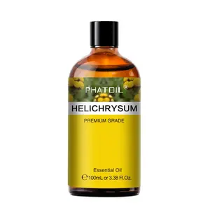 PHATOIL Helichrysum Essential Oil 100ML, 100% Pure Premium Grade for Diffusers, Skin Care, Aromatherapy, Long-Lasting Fragrance, U/V Resistant Amber Bottle
