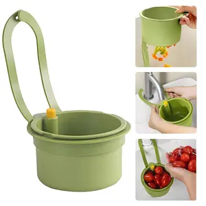 Hanging Strainer for Kitchen Sink, Kitchen Drain Storage Basket, Smart Sink Food Waste Catcher Faucet Hanging
