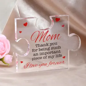 Gifts for Mom,Acrylic Puzzle Plaque,Christmas Gifts for Mom,Mom Birthday Gifts from Daughter,Mother's Day Gifts,Thanksgiving Gifts for Mom,Mom I Love You forever