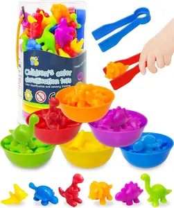 Fall Halloween Gift 48 Pcs Montessori Counting Dinosaurs Toy for Kids Ages 3-8 – Educational Preschool Learning & Sensory Toys for Toddlers, Boys & Girls – STEM Birthday Gift for Ages 3 4 5