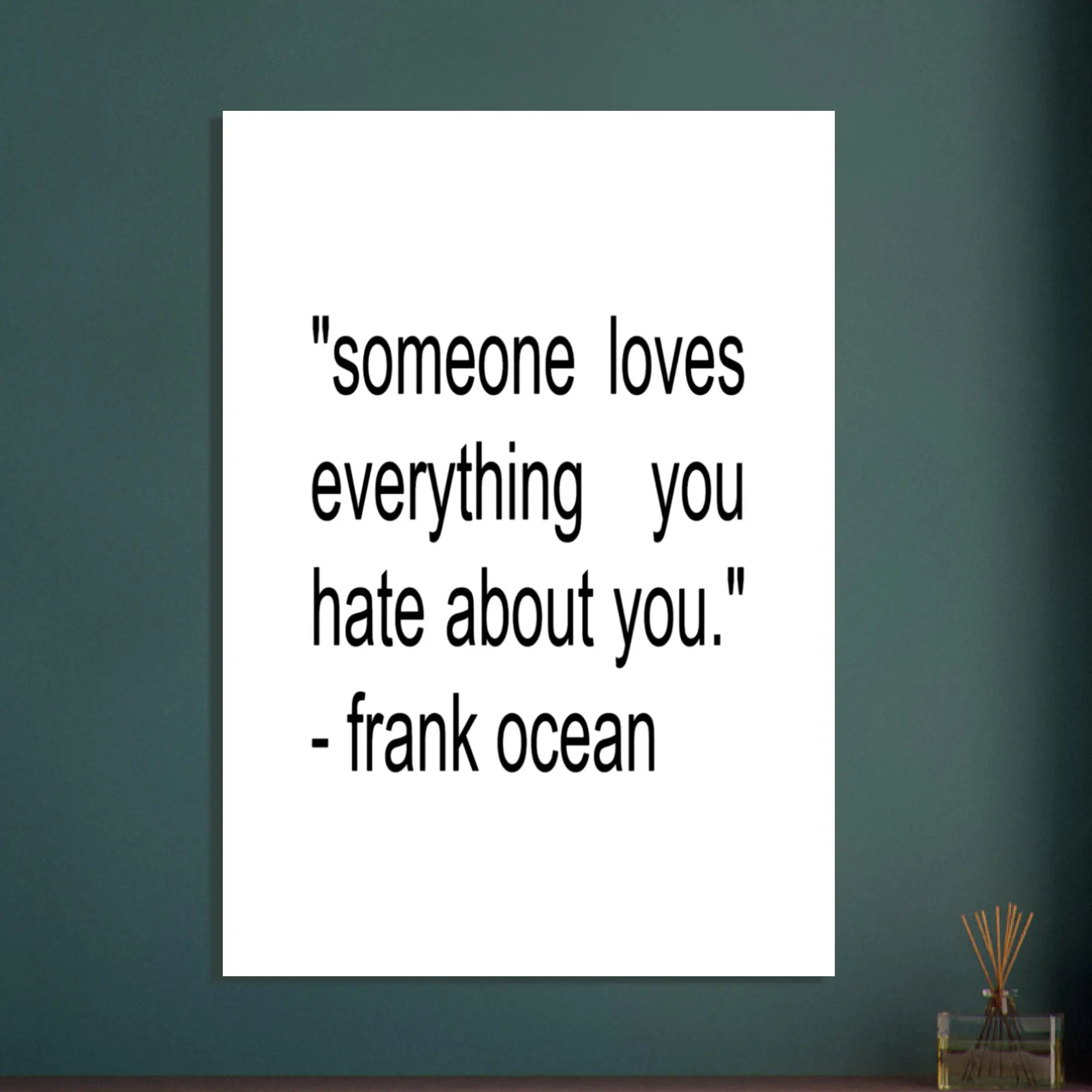 DESIGNER Frank Ocean Brat Font Music Quote Classic Semi-Glossy Paper Poster