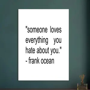 DESIGNER Frank Ocean Brat Font Music Quote Classic Semi-Glossy Paper Poster