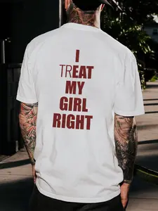 Premium I Treat Eat My Girl Right Meme Streetwear Fitted Graphic T-Shirt